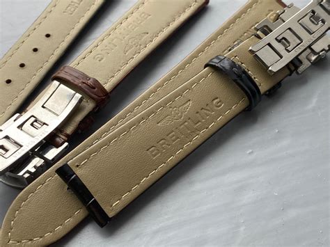 breitling leather strap deployment clasp|replacement Breitling leather watch strap.